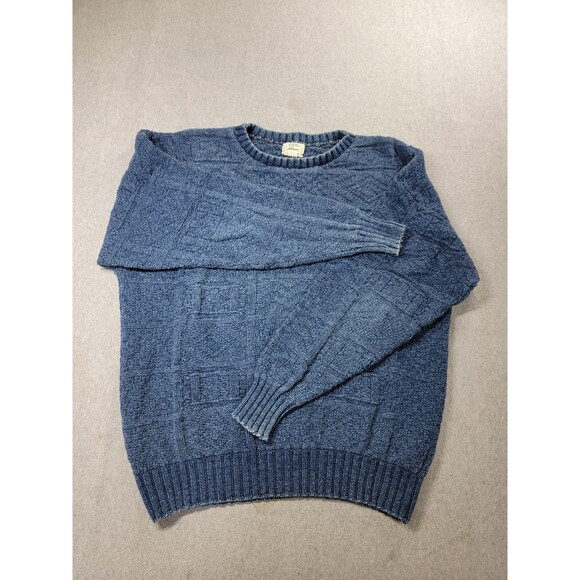Izod Lacoste Other - Vintage Izod Lacoste Sweater Mens L Blue Knit Textured Crewneck Grandoa 80s USA